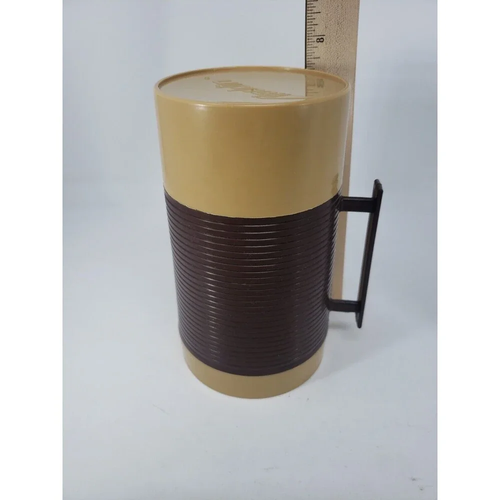 Aladdin Wide Mouth Vintage 1970's Brown Tan Insulated  Food Storage Container